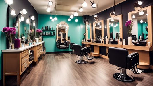 Create an image of a cozy, stylish urban salon filled with friendly hairdressers and happy clients getting their hair styled, cut, and colored. The environment should be modern, inviting, and well-lit