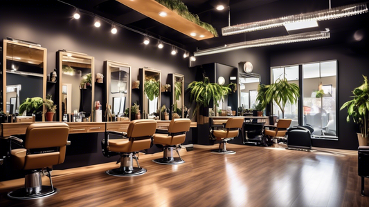 Create an image that showcases a trendy hair salon scene with a variety of clients receiving black, brown, and blonde highlights. Include diverse individuals with different hair textures and lengths, 