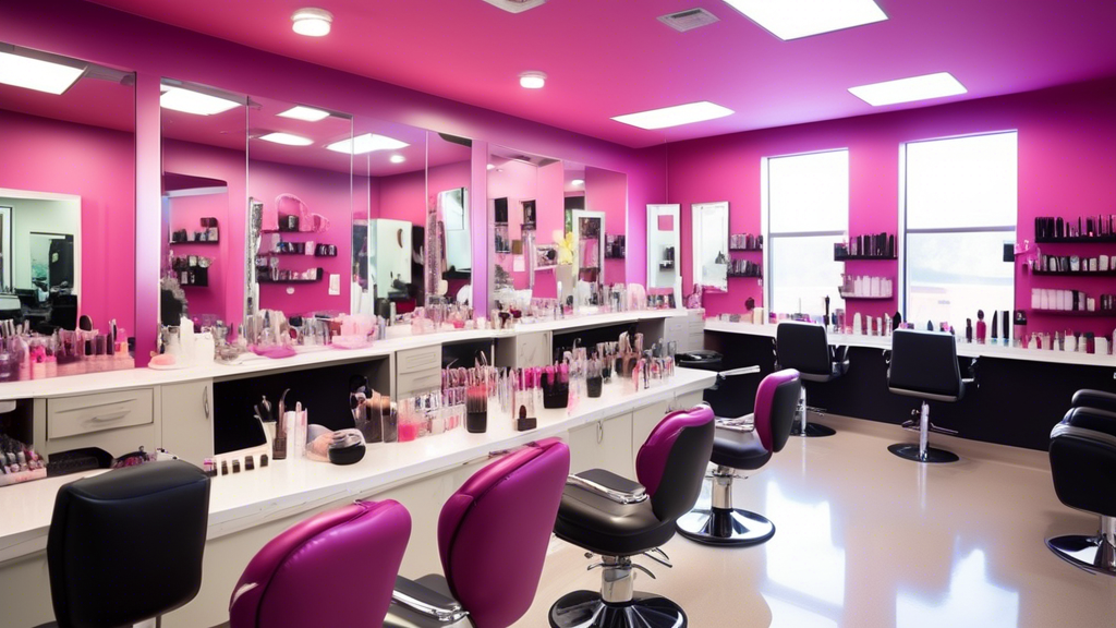 Create an image that showcases a vibrant beauty school classroom. It should feature students eagerly learning various cosmetology techniques, such as hairstyling on mannequin heads, makeup application