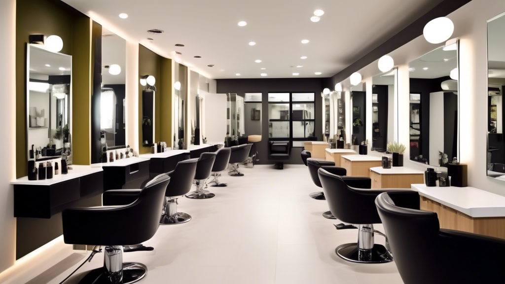 Create a vibrant and welcoming scene inside a modern hair salon, showcasing professional hairdressers styling the hair of happy clients. The environment should be inviting and stylish, with well-lit m