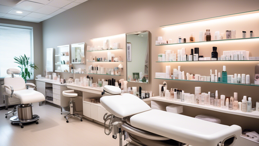 Create an image depicting a serene and professional esthetician classroom setting. Include students attentively receiving hands-on training from experienced instructors, with state-of-the-art skincare