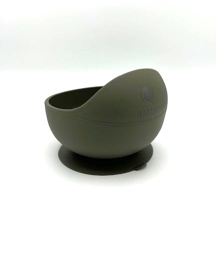 Hairaco Non-Slip Suction Hair Color Bowl For Salons and Hairstylists (Dark Olive)