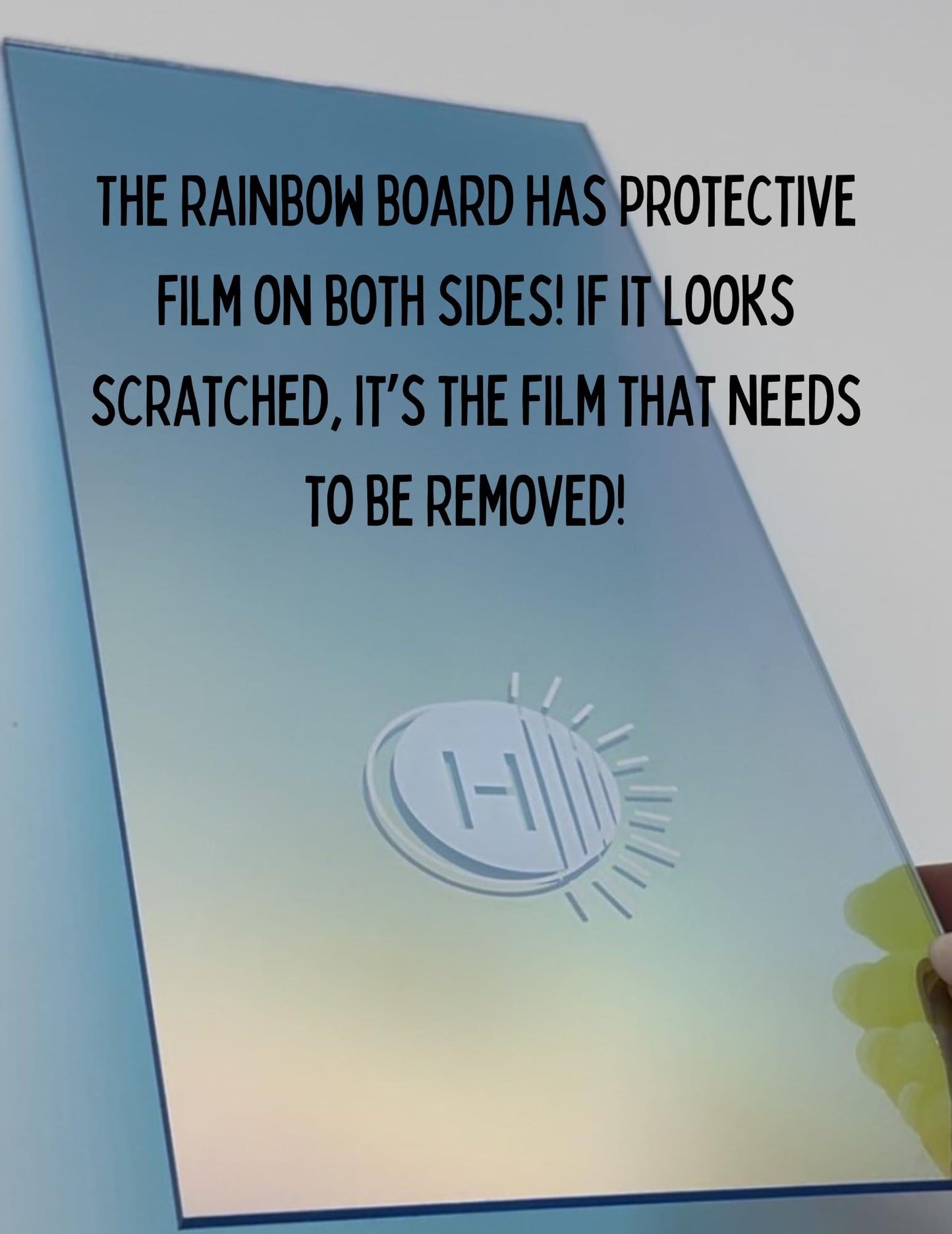 Hairaco Foil Board 5x11 inch, Acrylic Balayage Board for Hairstylist Rainbow Collection - remove film on both sides