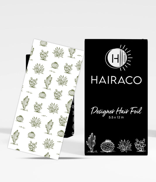 Designer Hair Foils - 500 pre cut single sheet 5.5x12 inches - Succulent/Cactus Collection