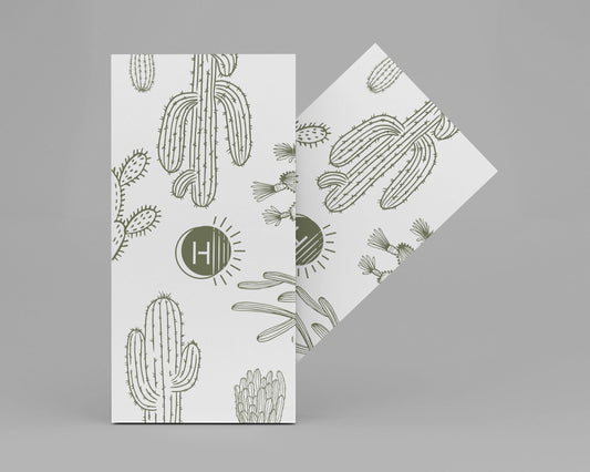 Hairaco Foil Board 5x11 inch, Acrylic Balayage Board for Hairstylist Cactus Succulent Collection