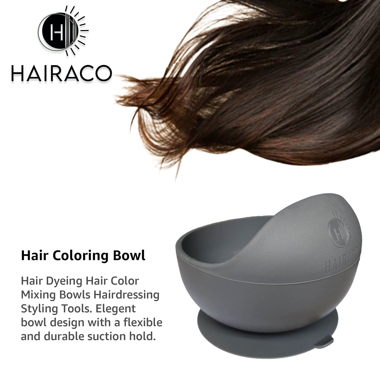 Hairaco Non-Slip Suction Hair Color Bowl (Stormy)