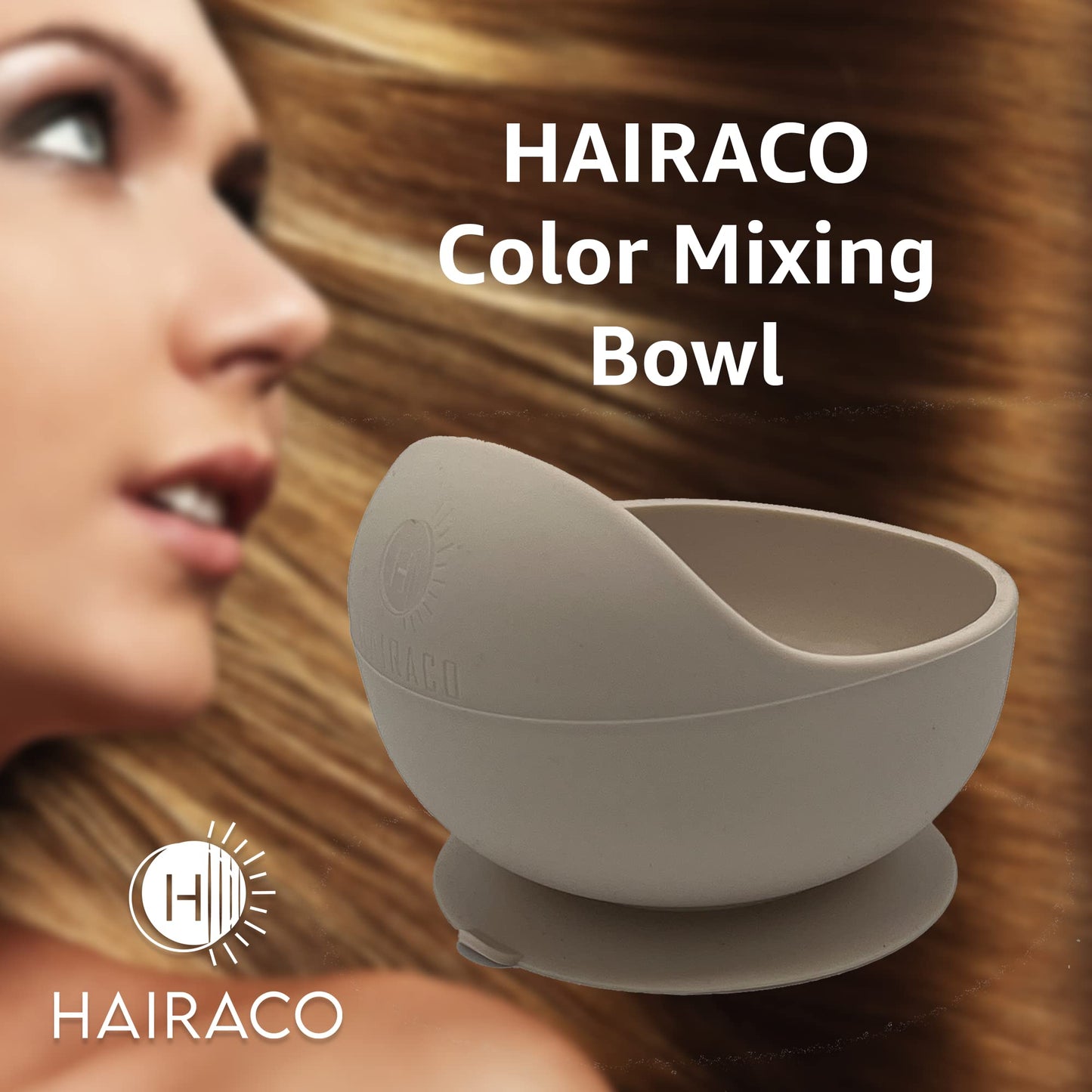 Hairaco Non-Slip Suction Hair Color Bowl (Ivory)