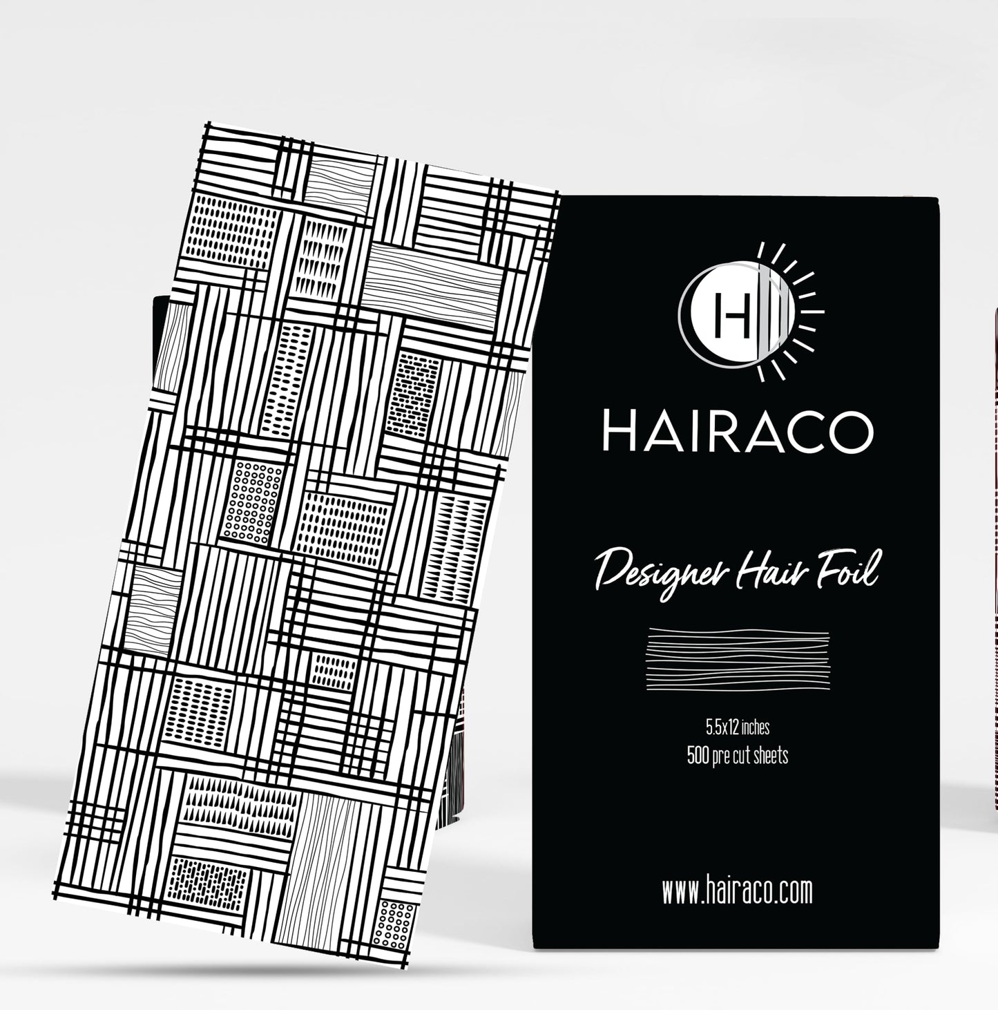 HAIRACO HAIR HAVEN Designer Hair Color Foils - 500 pre-cut, single sheet, extra long length foils, 5.5x12 inches, textured long hair foils (Mosaic Collection)